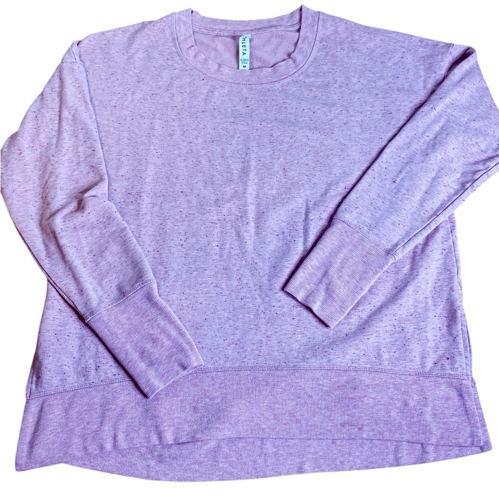 Athleta Pink Berry Balance Pullover Crewneck Sweatshirt Women’s Size M - Picture 2 of 11